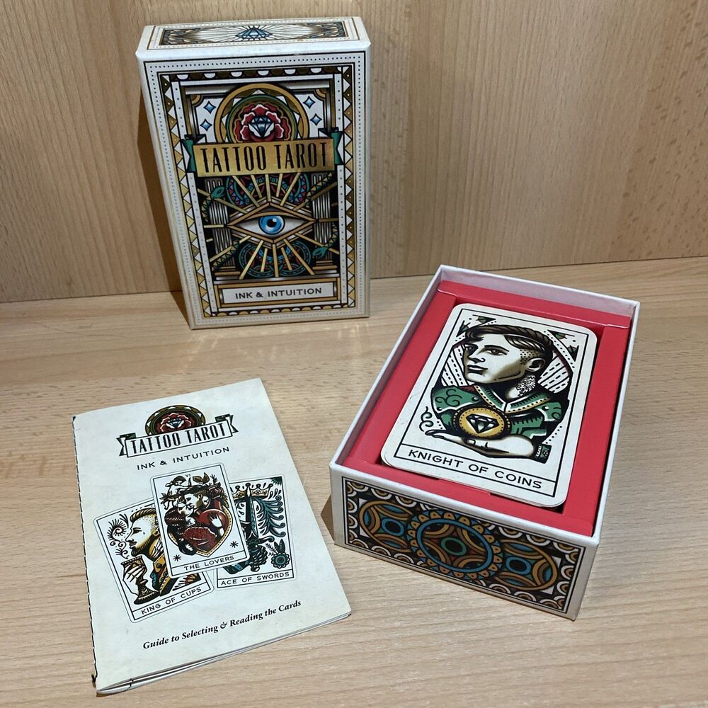 Tattoo Tarot: Ink and Intuition, 78 Illustrated Cards  & Guide Book, D. Collins